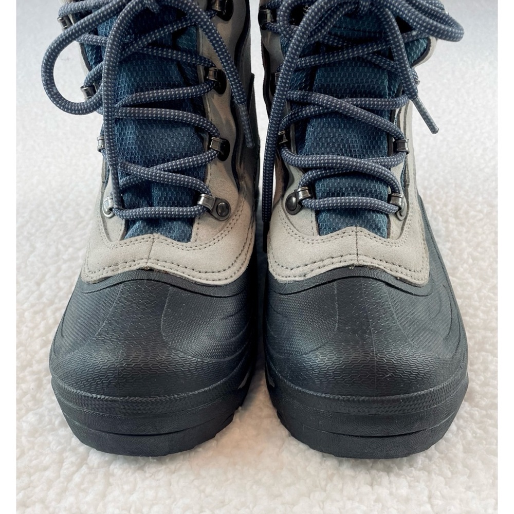 COLUMBIA • Blue/Grey Thermolite Water Resistant Cascadian Summit Winter Boots, 8 - Picture 3 of 16